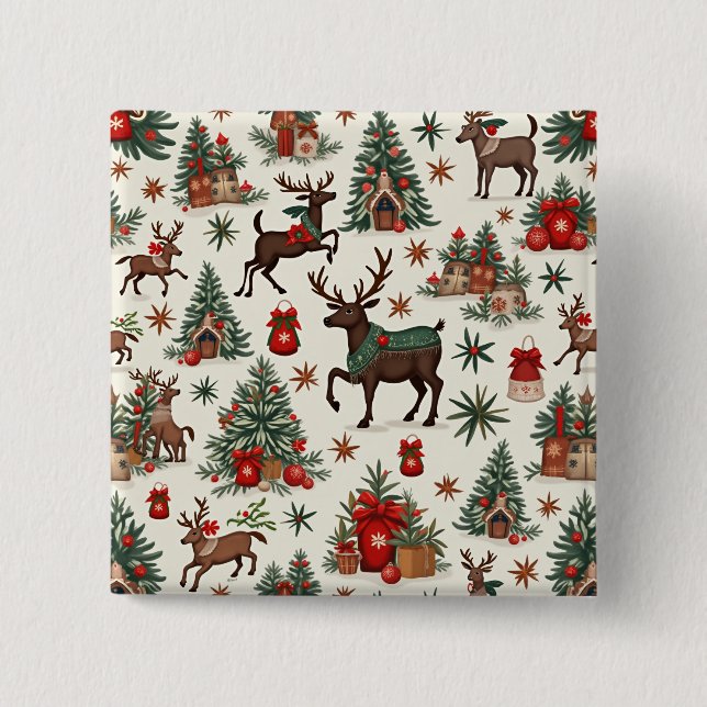 Chapa Cuadrada botones navidades (Anverso)