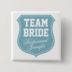 Chapa Cuadrada Botones personalizados Team Bride para despedida d