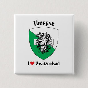 Chapa Cuadrada Botones Thurgau Schweiz Suisse Svizzera