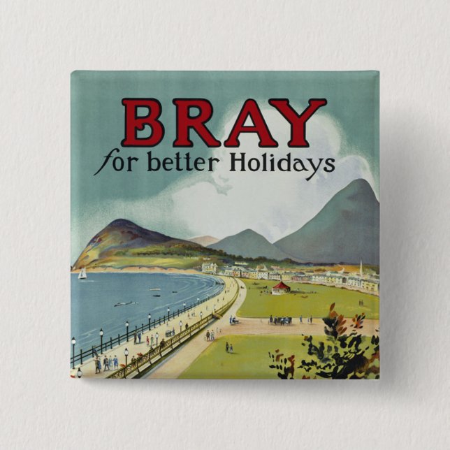 Chapa Cuadrada Bray ~ para mejores vacaciones (Anverso)