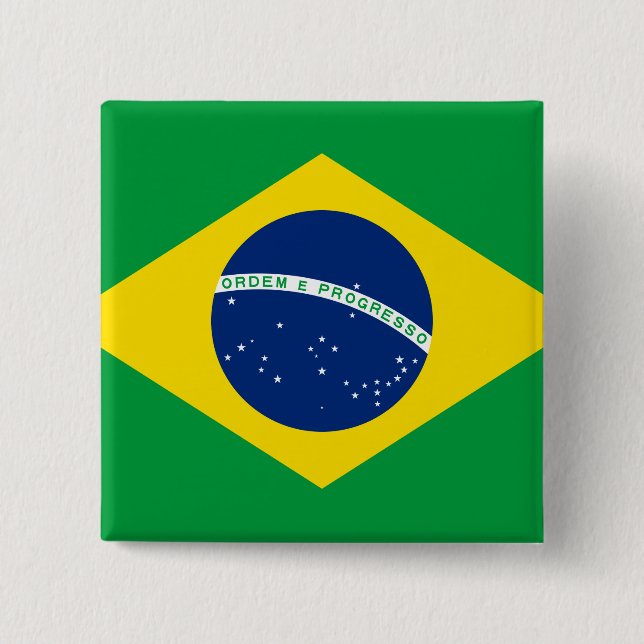 Chapa Cuadrada Brazil (Brazilian) Flag (Anverso)