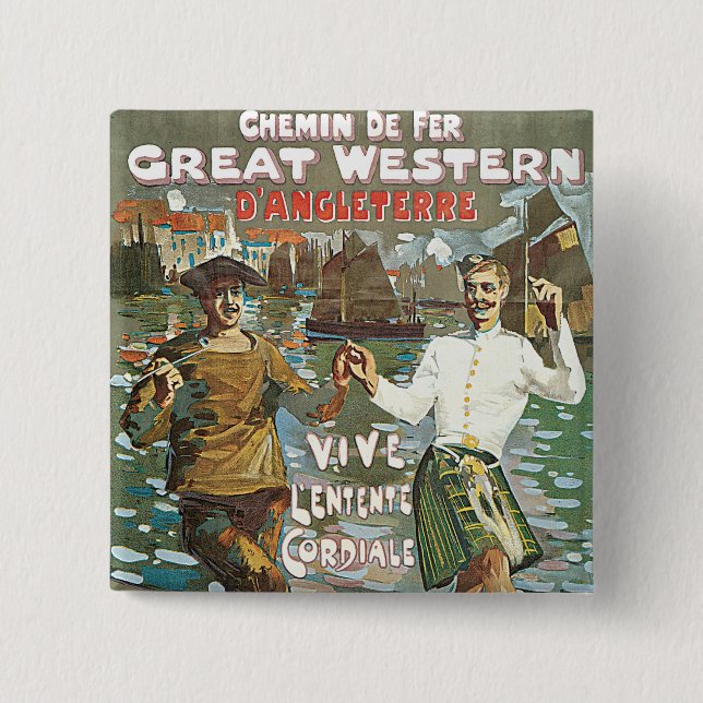 Chapa Cuadrada Brest á Londres 18 horas (Anverso)