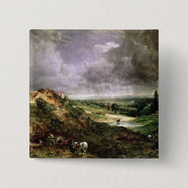 Chapa Cuadrada Brezo de John Constable el | Hampstead (Anverso)