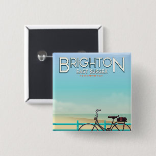 Chapa Cuadrada Brighton, poster de viajes de la cosecha de East S