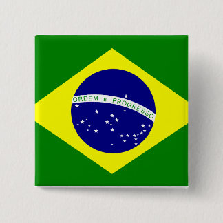 Chapa Cuadrada Broche Bandeira do Brasil