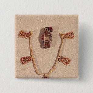 Chapa Cuadrada broche Eagle-formada y un collar