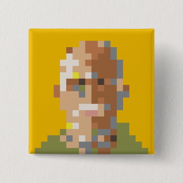 Chapa Cuadrada Broche Guignard Quadrado (Anverso)