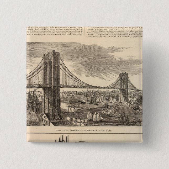 Chapa Cuadrada Brooklyn Life Insurance Company (Anverso)