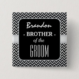 Chapa Cuadrada BROTHER del NOVIO Houndstooth de moda A03