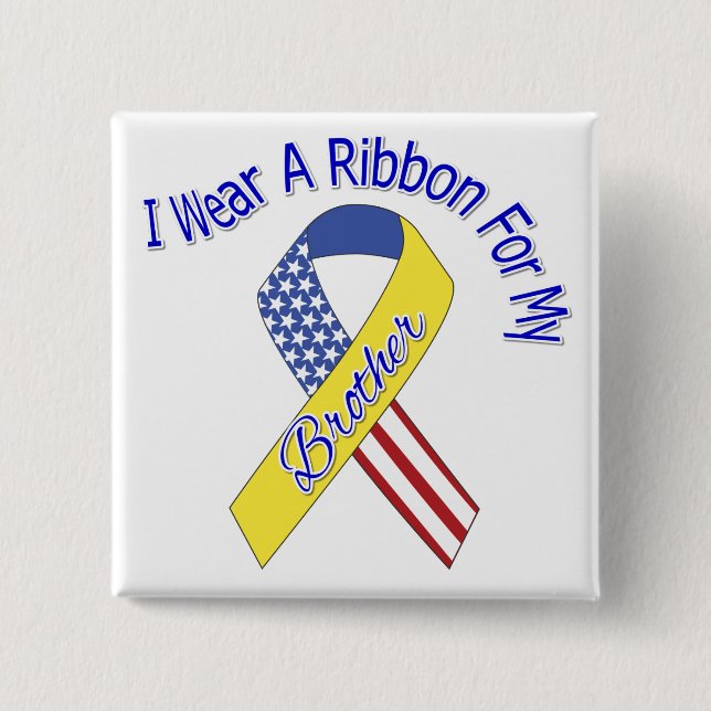 Chapa Cuadrada Brother - llevo un patriótico militar de la cinta (Anverso)