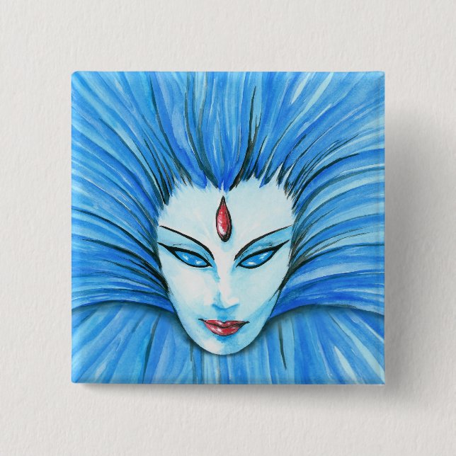 Chapa Cuadrada Bruja azul (Anverso)