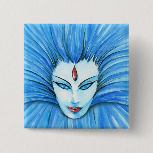 Chapa Cuadrada Bruja azul