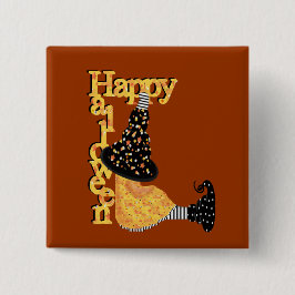 Chapa Cuadrada Bruja de Halloween