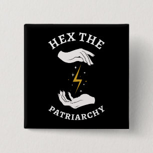 Chapa Cuadrada Bruja feminista - Hex El Patriarcado I