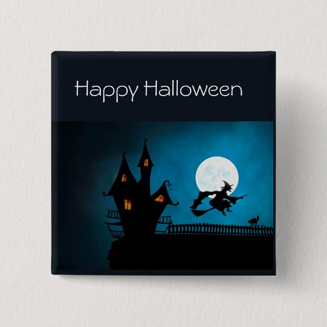 Chapa Cuadrada Bruja voladora (Anverso)