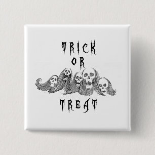 Chapa Cuadrada Brujas de Halloween Truco o trato