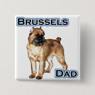 Chapa Cuadrada Bruselas papá 4