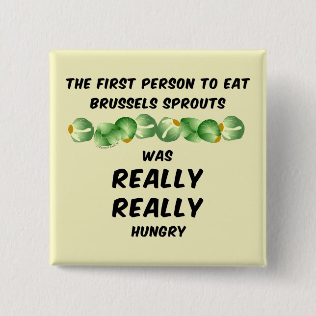 Chapa Cuadrada Bruselas Sprouts (Anverso)