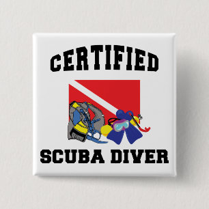 Chapa Cuadrada Buceador certificado