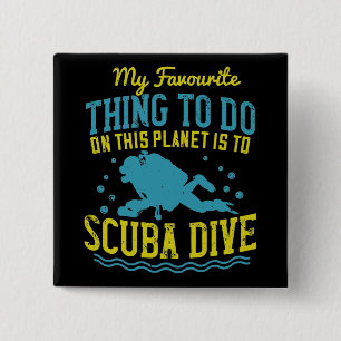 Chapa Cuadrada Buceo - Mi Cosa Favorita Es Bucear