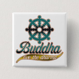 Chapa Cuadrada Buda vive el Dharma