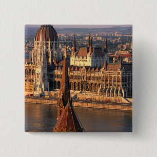 Chapa Cuadrada Budapest, Hungría, río Danubio, Parlamento