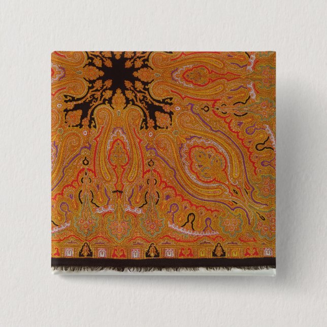 Chapa Cuadrada Bufanda de la cachemira, c.1870-80 (Anverso)