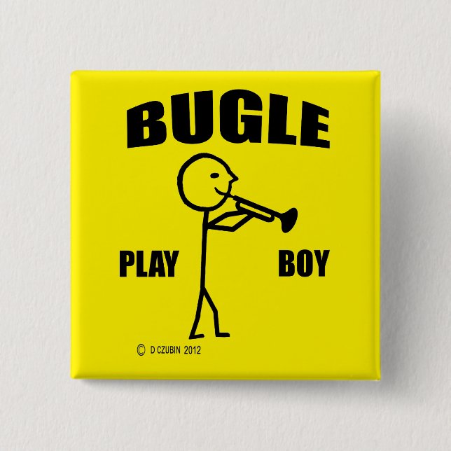 Chapa Cuadrada Bugle Play Boy (Anverso)