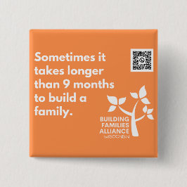 Chapa Cuadrada Building Families Alliance of WI Square Button (o)