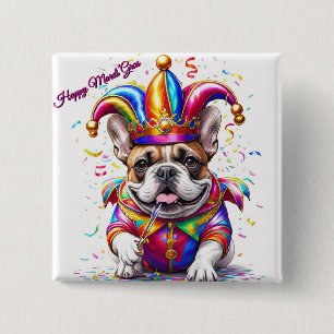 Chapa Cuadrada Bulldog francés Carnaval French Bulldog