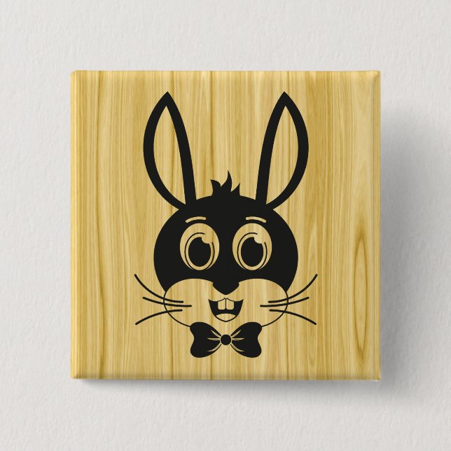 Chapa Cuadrada Bunny Face Boy-32886 (Anverso)