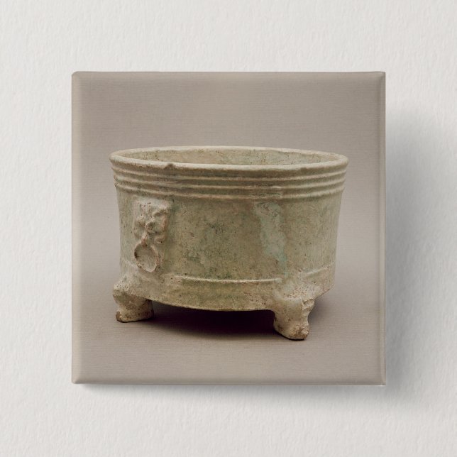 Chapa Cuadrada Buque del trípode de la loza de barro (Anverso)