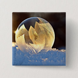 Chapa Cuadrada Burbuja de jabón en nieve