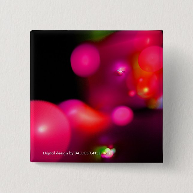 CHAPA CUADRADA BURBUJAS FRACTALES NEGRAS PURPLE FUCHSIA PURPLE (Anverso)