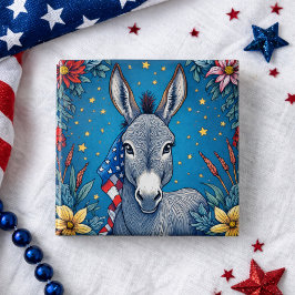 Chapa Cuadrada Burro de la Libertad