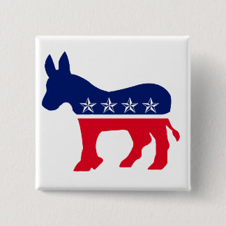 Chapa Cuadrada Burro Democratic