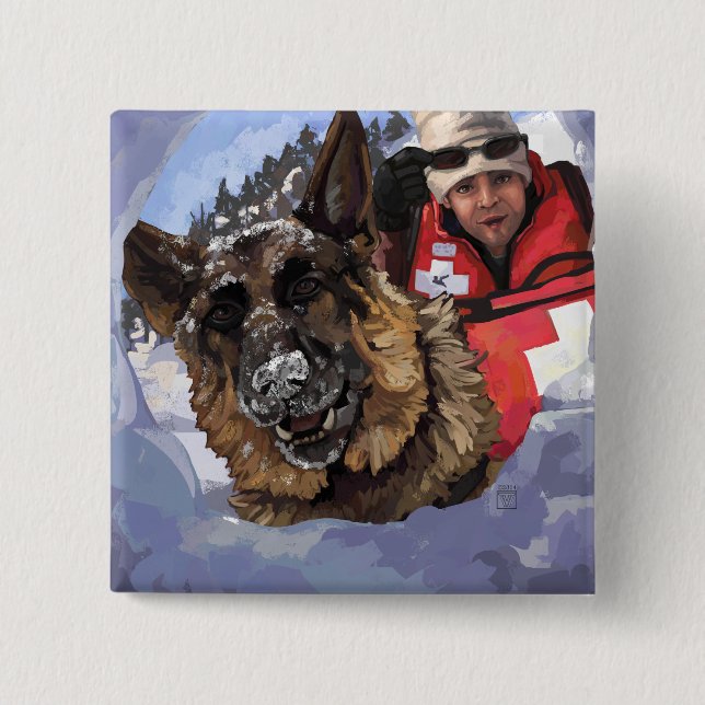 Chapa Cuadrada Búsqueda y rescate (Anverso)