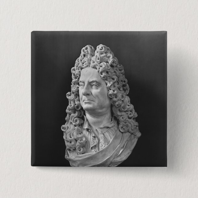 Chapa Cuadrada Busto de Antoine Coypel (Anverso)