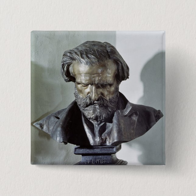 Chapa Cuadrada Busto de Giuseppe Verdi (Anverso)