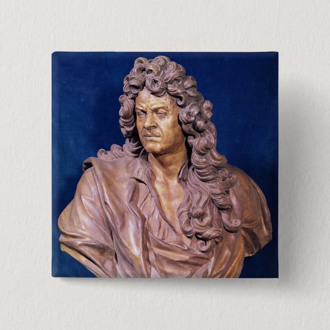 Chapa Cuadrada Busto de Jean Baptiste Lully (Anverso)