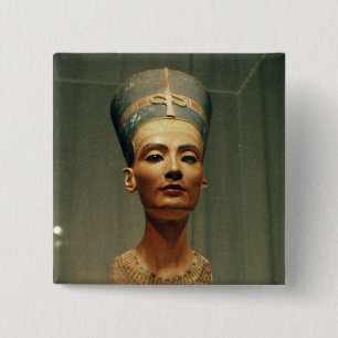 Chapa Cuadrada Busto de la reina Nefertiti, vista delantera