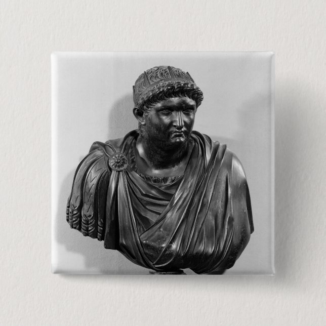 Chapa Cuadrada Busto de Nero, copia de una original (Anverso)