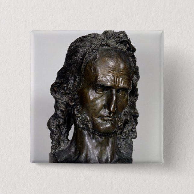 Chapa Cuadrada Busto de Nicolo Paganini 1830 (Anverso)