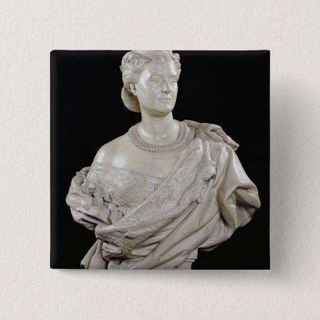 Chapa Cuadrada Busto de princesa Matilde c.1862-63 (Anverso)