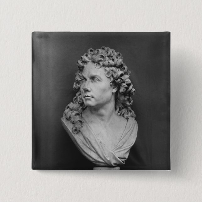 Chapa Cuadrada Busto de Roberto de Cotte, 1707 (Anverso)