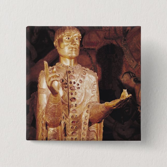 Chapa Cuadrada Busto de St. Baudime (Anverso)