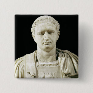 Chapa Cuadrada Busto del emperador Domitian