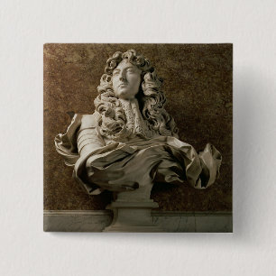Chapa Cuadrada Busto del retrato de Louis XIV (1638-1715), 1665,