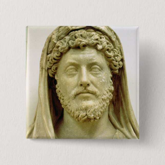 Chapa Cuadrada Busto del retrato de Marco Aurelius (Anverso)