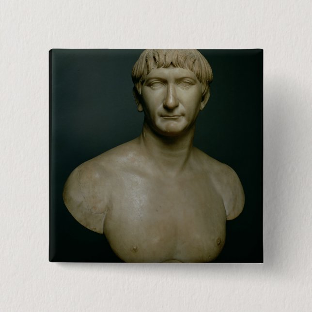 Chapa Cuadrada Busto del retrato del emperador Trajan (53-117 (Anverso)